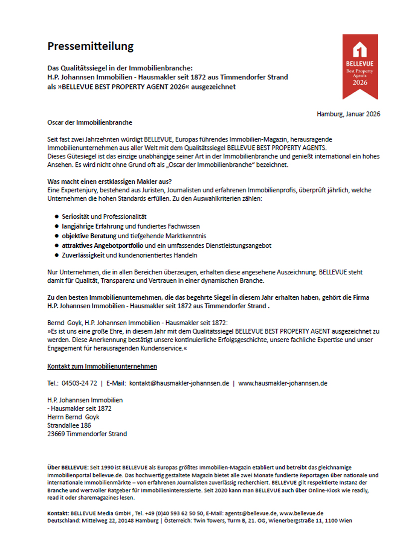 Pressemitteilung für das Jahr 2026